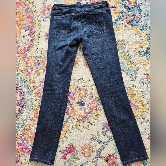 AG Adriano Goldschmied The Stilt Cigarette Leg Skinny Jeans Faded Leg Dark Wash - Picture 6 of 11